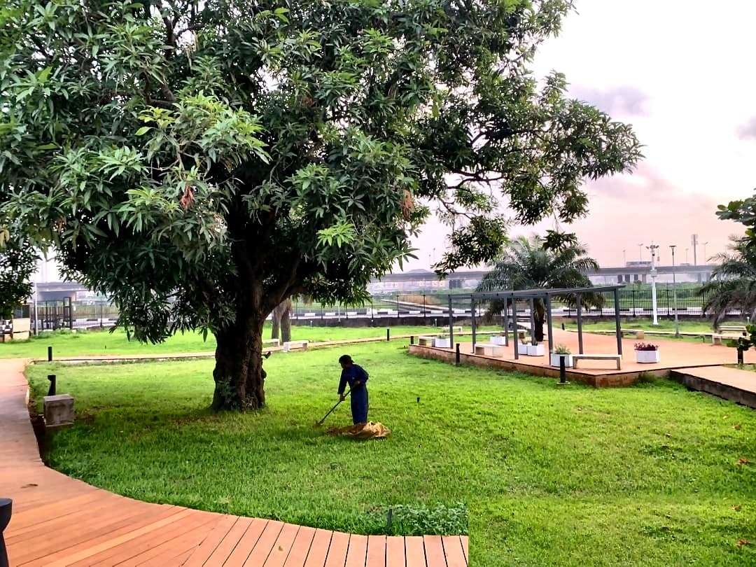 National Theatre grounds after landscaping work, Lagos