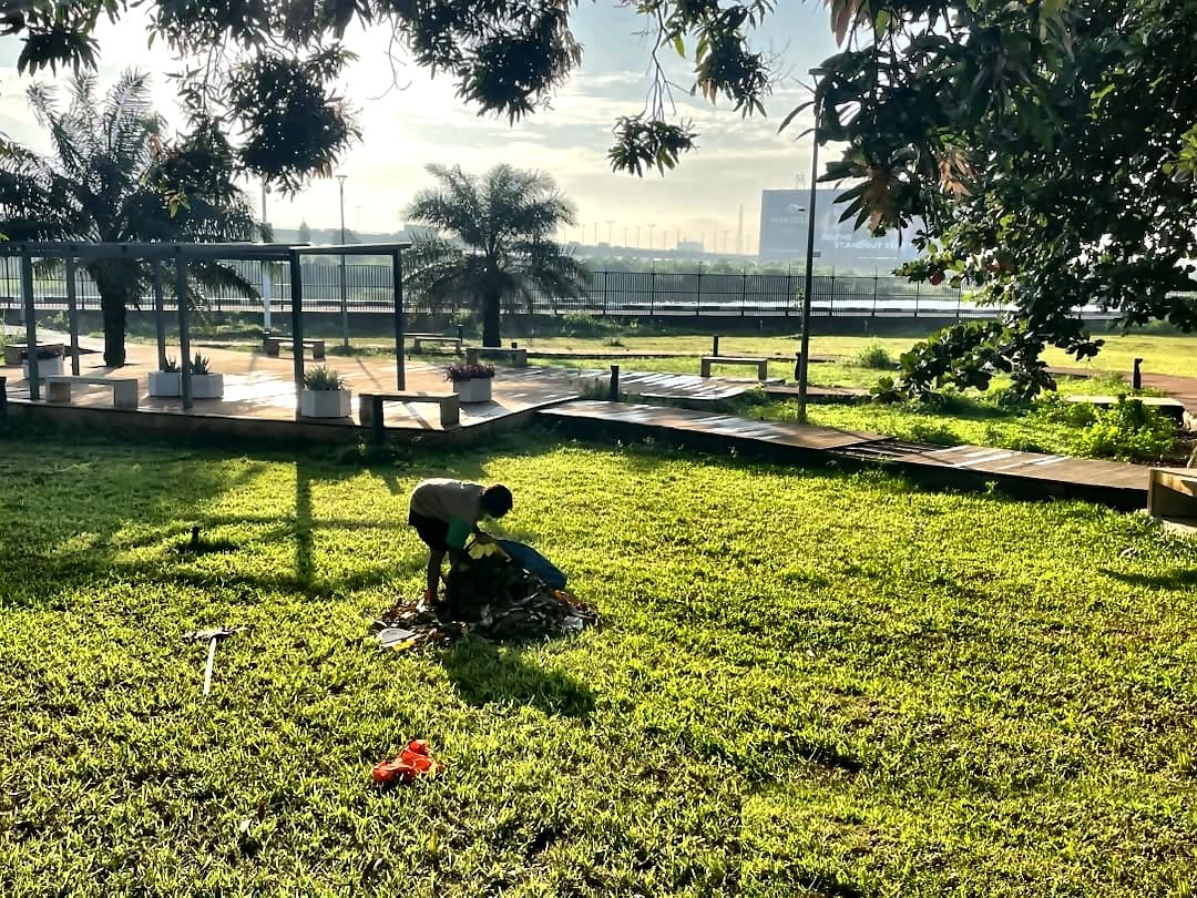 National Theatre grounds after landscaping work, Lagos