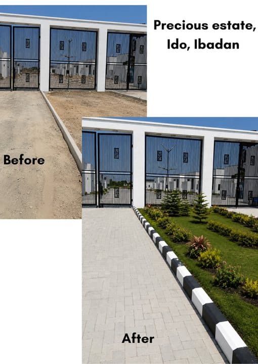 Precious Estate landscape project in Ido, Ibadan
