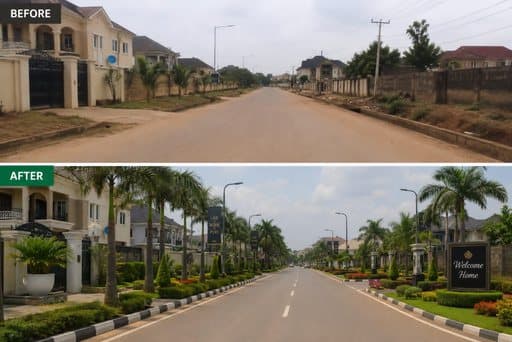 Urban Homes landscape project in Nigeria